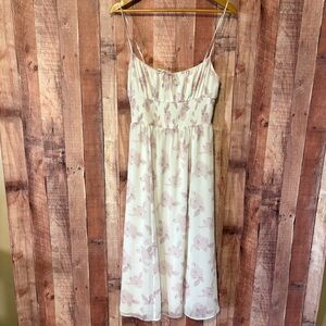 Wilfred White And Lavender Floral Dress‎ Size Medium